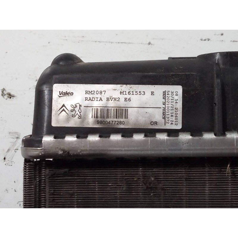 Recambio de radiador agua para peugeot 5008 allure referencia OEM IAM 9800477280  P2-B6-4