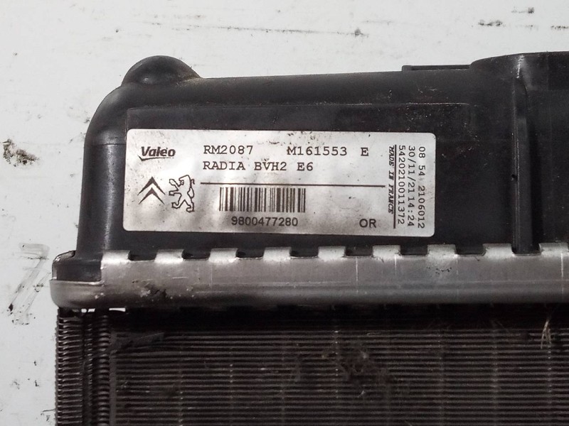 Recambio de radiador agua para peugeot 5008 allure referencia OEM IAM 9800477280  P2-B6-4