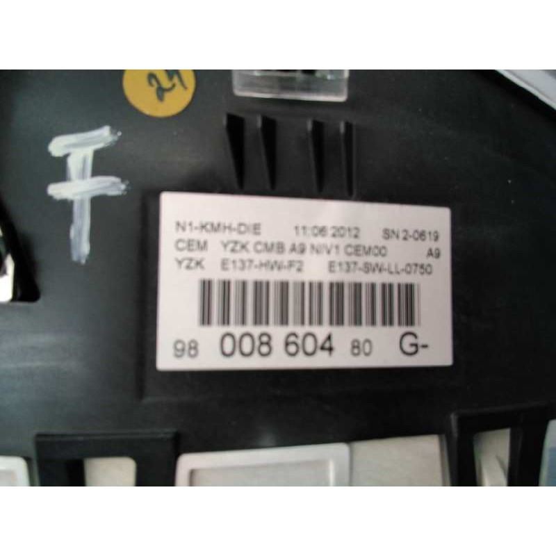 Recambio de cuadro instrumentos para peugeot 208 access referencia OEM IAM 9800860480  E2-B2-45-2