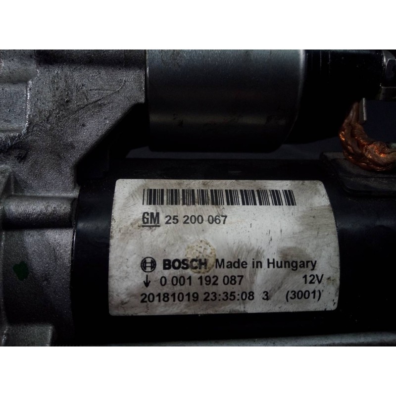 Recambio de motor arranque para opel mokka x selective start/stop referencia OEM IAM 20181019 25200067 P3-A7-8-1