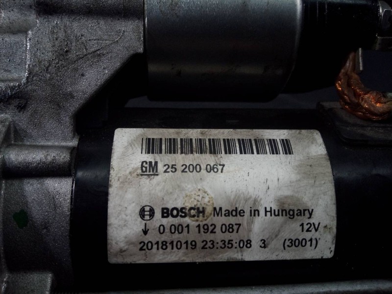 Recambio de motor arranque para opel mokka x selective start/stop referencia OEM IAM 20181019 25200067 P3-A7-8-1