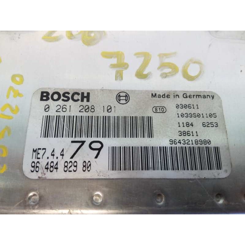 Recambio de centralita motor uce para peugeot 206 4-trg. 1.6 16v cat referencia OEM IAM 0261208101  E3-B2-48-2