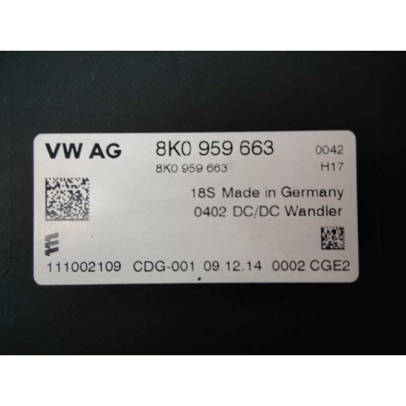 Recambio de modulo electronico para audi q3 (8ug) sport referencia OEM IAM 8K0959663  E2-A1-9-9