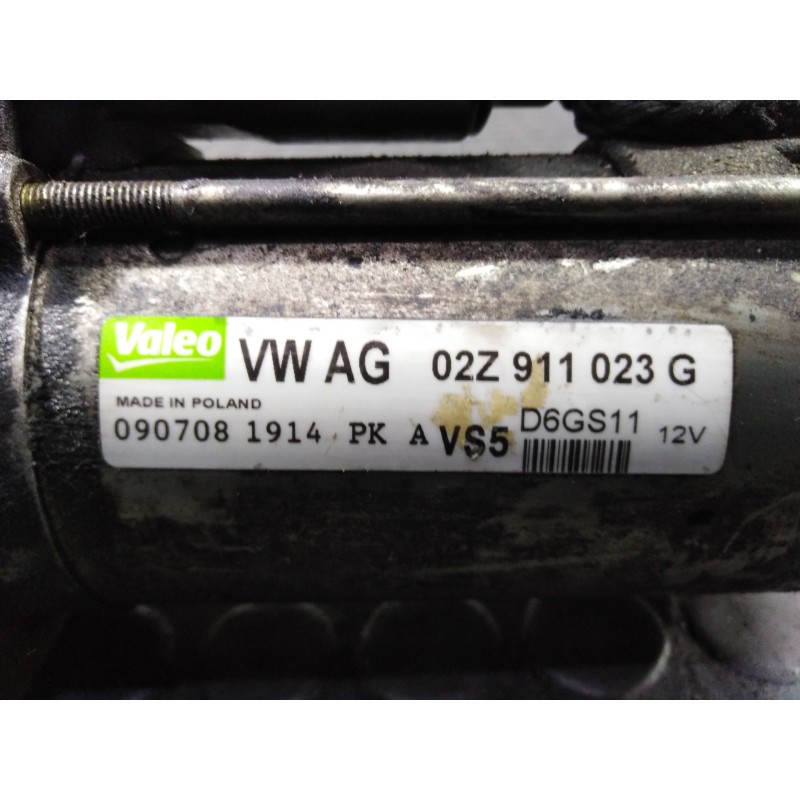 Recambio de motor arranque para volkswagen scirocco (137) 1.4 tsi (118kw) referencia OEM IAM 02Z911023G D6GS11 P3-B8-13-4