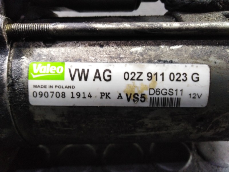 Recambio de motor arranque para volkswagen scirocco (137) 1.4 tsi (118kw) referencia OEM IAM 02Z911023G D6GS11 P3-B8-13-4