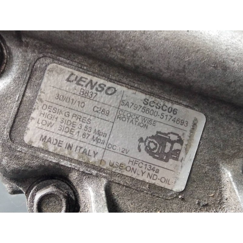 Recambio de compresor aire acondicionado para ford ka (ccu) urban referencia OEM IAM 5A79756005174693 SCSC06 P3-B2-3-4
