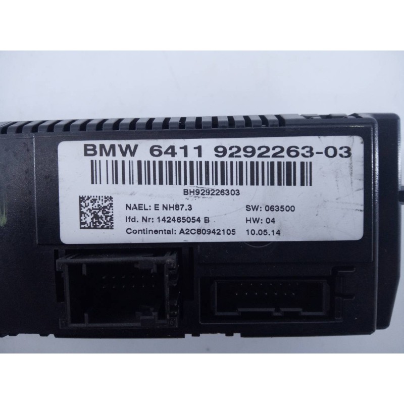 Recambio de mando climatizador para bmw x1 (e84) sdrive 18d referencia OEM IAM 6411929226303 BH929226303 E3-A2-26-1