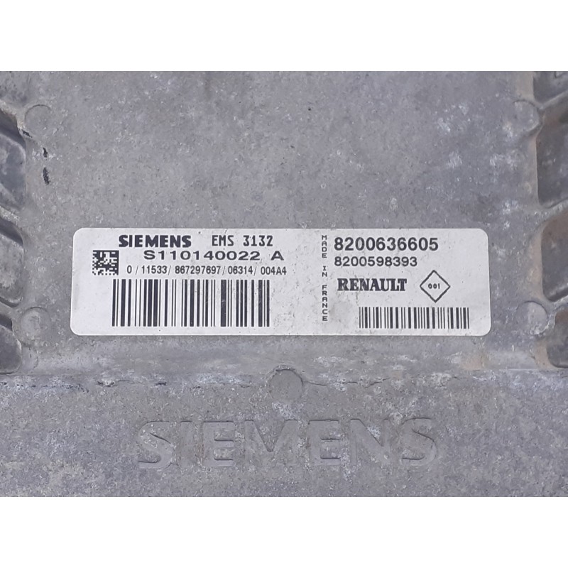 Recambio de centralita motor uce para dacia logan laureate referencia OEM IAM 8200636605 S110140022A E2-A1-15-1