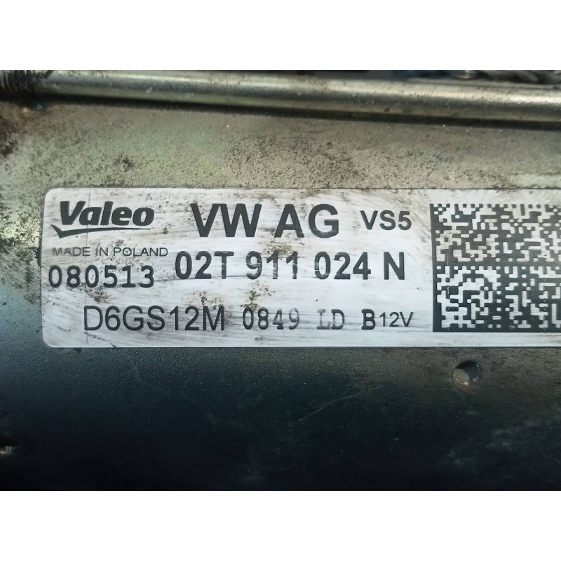 Recambio de motor arranque para seat ibiza (6j5) reference referencia OEM IAM 02T911024N  P3-A10-7-2