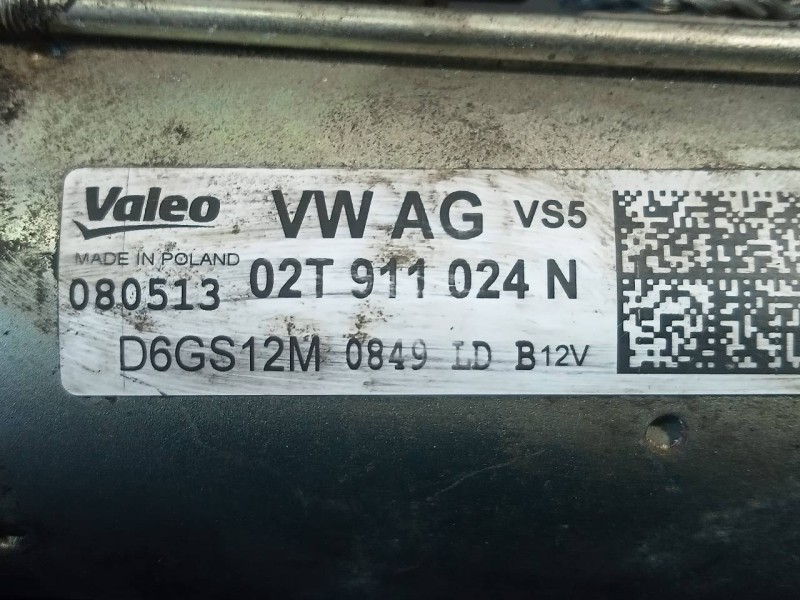 Recambio de motor arranque para seat ibiza (6j5) reference referencia OEM IAM 02T911024N  P3-A10-7-2