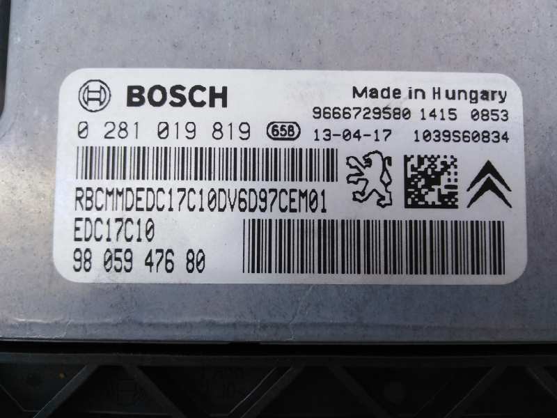 Recambio de centralita motor uce para citroën c4 lim. sport referencia OEM IAM 0281019819 9605947680 E3-B2-44-2