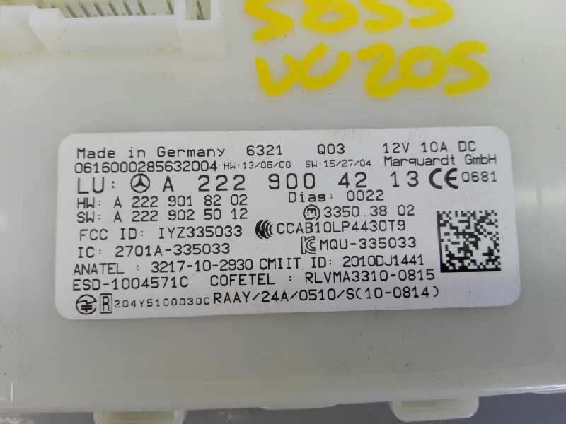 Recambio de modulo electronico para mercedes-benz clase c (w205) lim. c 220 d 4matic (205.005) referencia OEM IAM A2229004213  E