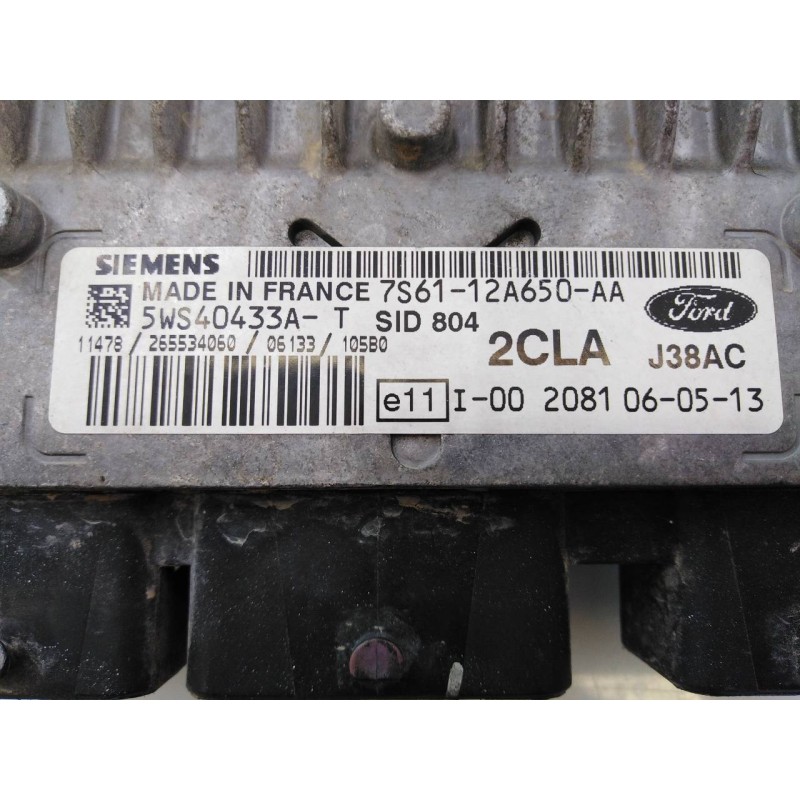 Recambio de centralita motor uce para ford fiesta (cbk) ambiente referencia OEM IAM 7S6112A650AA 5WS40433A E3-B3-28-1