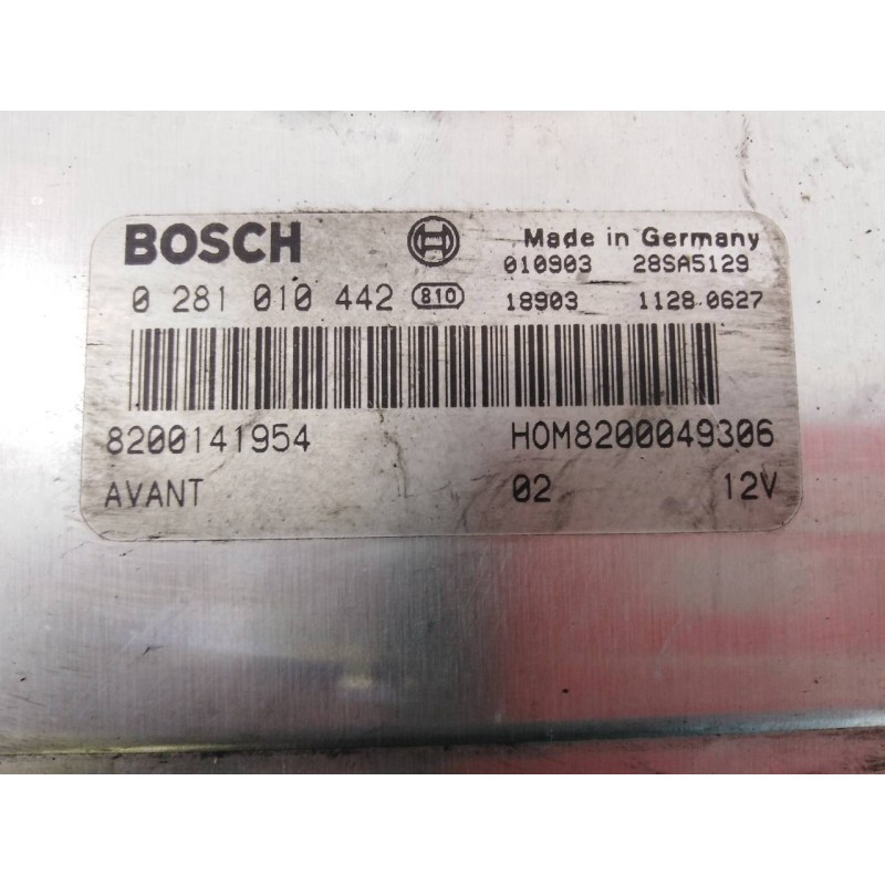 Recambio de centralita motor uce para renault scenic (ja..) 1.9 dci authentique referencia OEM IAM 0281010442 8200141954 E2-A1-3