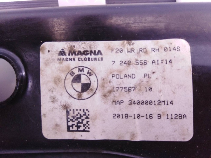 Recambio de elevalunas trasero derecho para bmw serie 1 lim. 5-trg. (f20) 118d m sport referencia OEM IAM 17756710  E1-A3-3-1