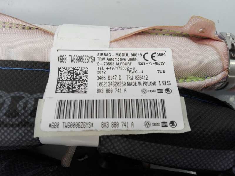 Recambio de airbag cortina delantero izquierdo para audi a1 (8x) attraction referencia OEM IAM 8X3880741A 680TW6006Z6YS E1-B6-31
