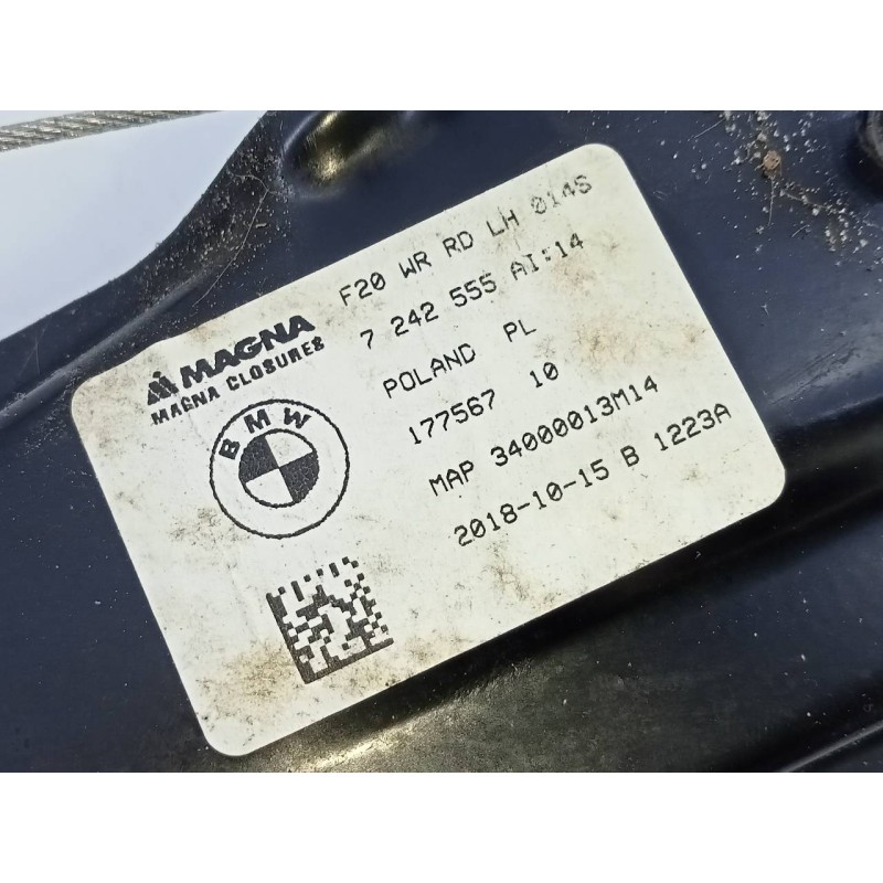 Recambio de elevalunas trasero izquierdo para bmw serie 1 lim. 5-trg. (f20) 118d m sport referencia OEM IAM   E1-A2-52-2