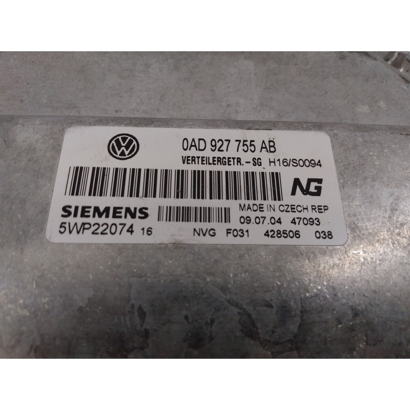 Recambio de centralita cambio automatico para volkswagen touareg (7l6) tdi r5 referencia OEM IAM 0AD927755AB 5WP2207416 E2-A1-20