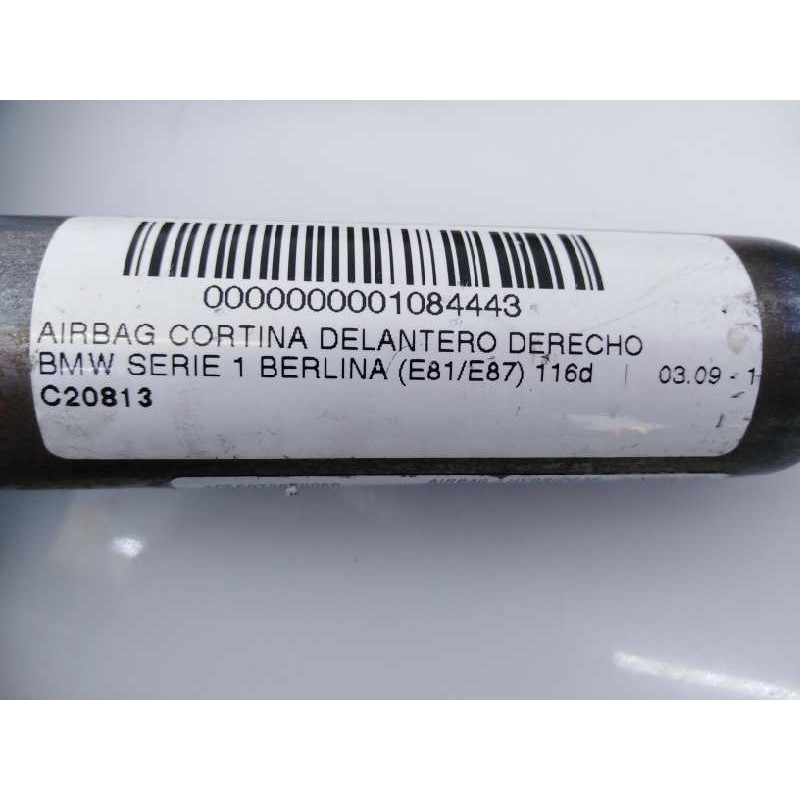 Recambio de airbag cortina delantero derecho para bmw serie 1 berlina (e81/e87) referencia OEM IAM 856956484128 11B257DB0190V E1