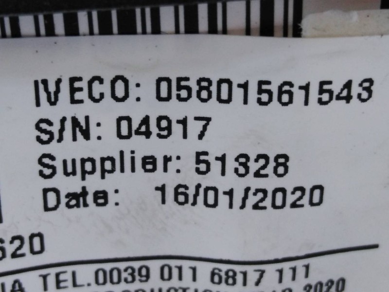 Recambio de airbag delantero izquierdo para iveco daily furgón fg 33 s ... v batalla 3520 referencia OEM IAM 05801561543 3415927