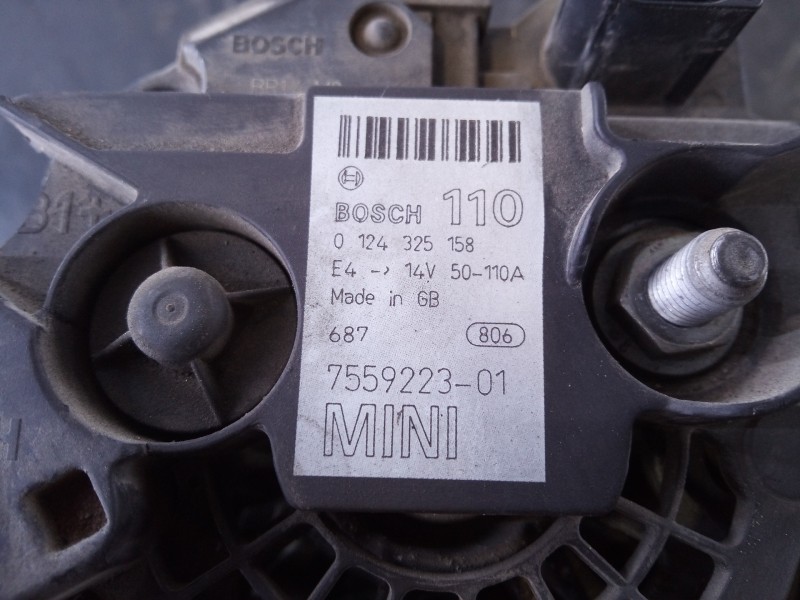 Recambio de alternador para bmw mini (r50,r53) one referencia OEM IAM 755922301 0124325158 P3-A5-13-3