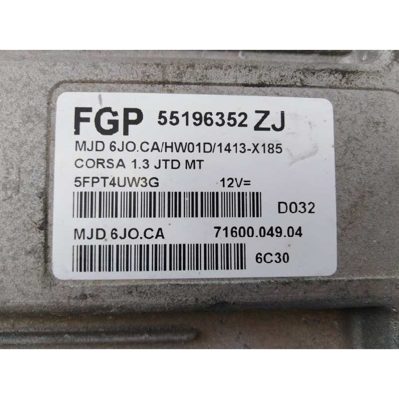 Recambio de centralita motor uce para opel corsa c corsavan referencia OEM IAM 55196352ZJ 5FPT4UW3G E3-A5-24-3