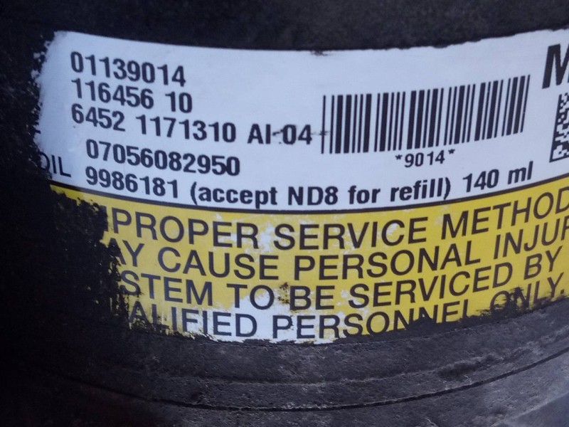 Recambio de compresor aire acondicionado para bmw mini (r50,r53) one referencia OEM IAM 11645610  