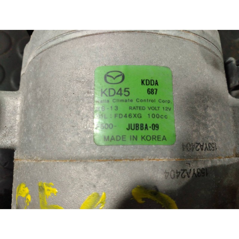 Recambio de compresor aire acondicionado para mazda 3 lim. () evolution referencia OEM IAM JUBBA09  P3-A3-5-1