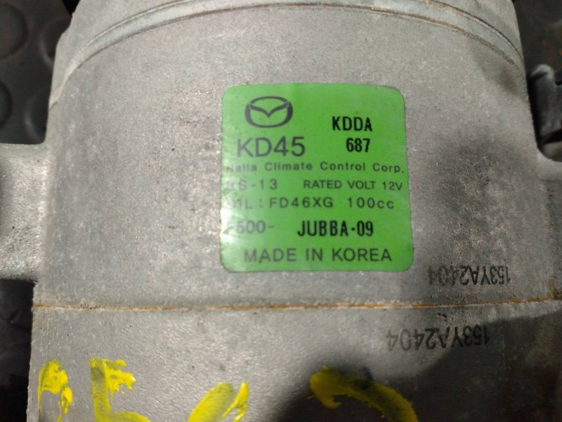 Recambio de compresor aire acondicionado para mazda 3 lim. () evolution referencia OEM IAM JUBBA09  P3-A3-5-1