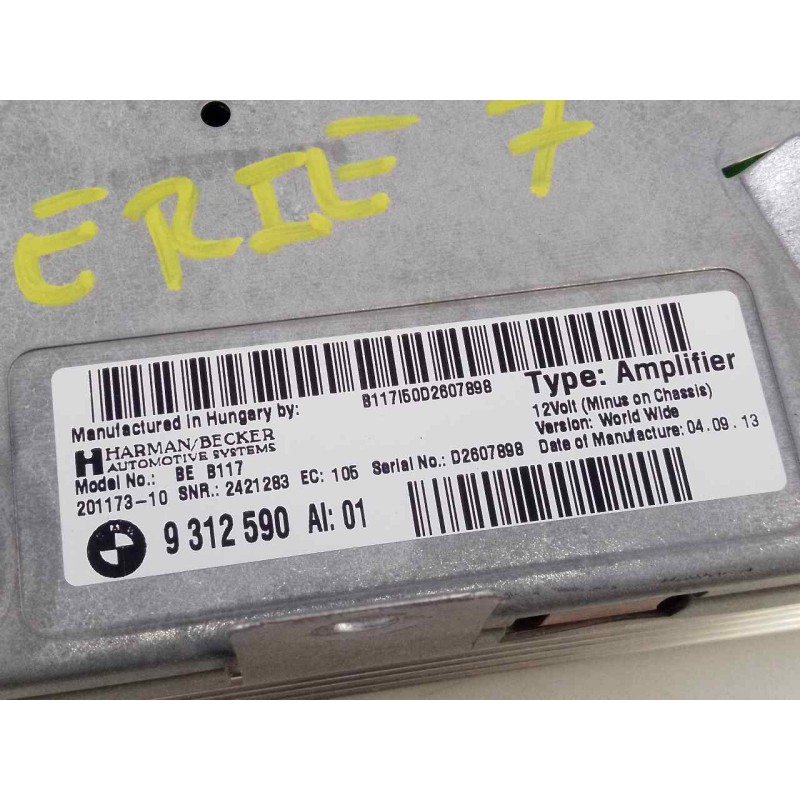 Recambio de amplificador para bmw serie 7 (f01/f02) 740d referencia OEM IAM 9312590  E3-A2-54-1