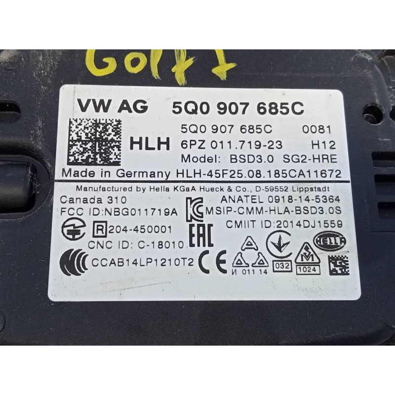 Recambio de sensor para volkswagen golf vii lim. advance bluemotion referencia OEM IAM 5Q0907685C 6PZ01171923 E2-A1-39-1