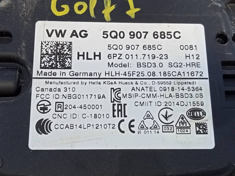 Recambio de sensor para volkswagen golf vii lim. advance bluemotion referencia OEM IAM 5Q0907685C 6PZ01171923 E2-A1-39-1