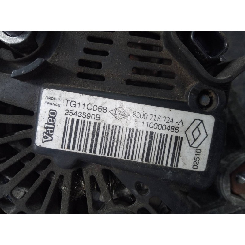 Recambio de alternador para renault twingo dynamique referencia OEM IAM 8200718724A TG11C068 P3-B5-18-1