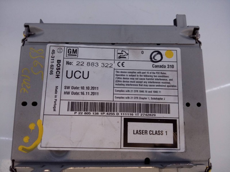 Recambio de sistema navegacion gps para chevrolet cruze hatchback lt referencia OEM IAM 25908967 95196687 E3-A5-35-3
