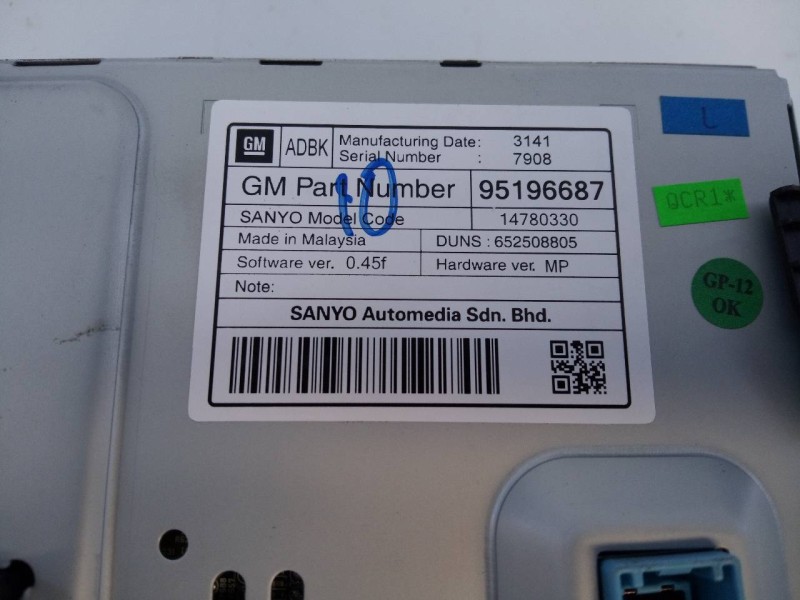Recambio de sistema navegacion gps para chevrolet cruze hatchback lt referencia OEM IAM 25908967 95196687 E3-A5-35-3