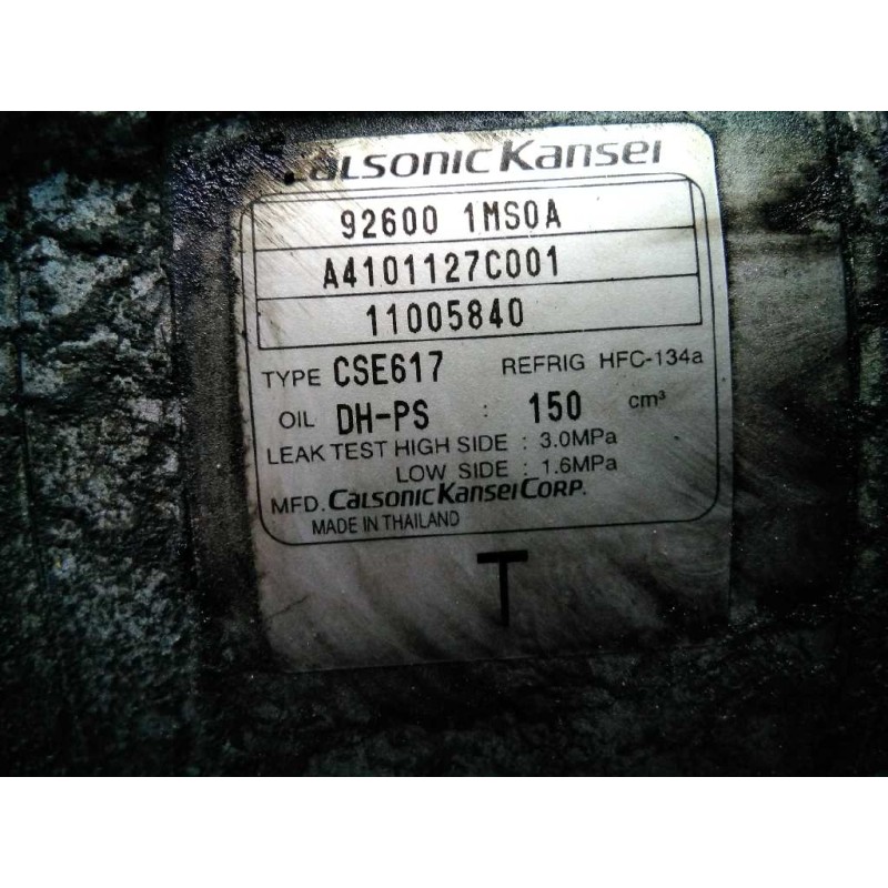 Recambio de compresor aire acondicionado para infiniti fx fx30d s referencia OEM IAM 926001MS0A A4101127C001 P3-A2-4-5