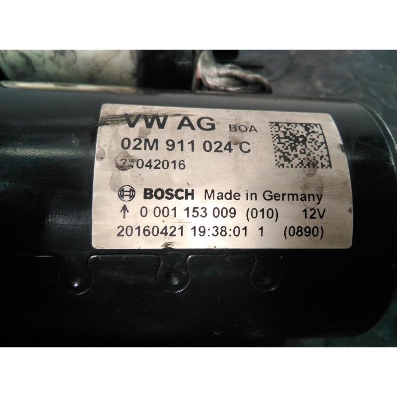 Recambio de motor arranque para volkswagen scirocco (138) r-line bmt referencia OEM IAM 02M911024C  P3-B7-8-3