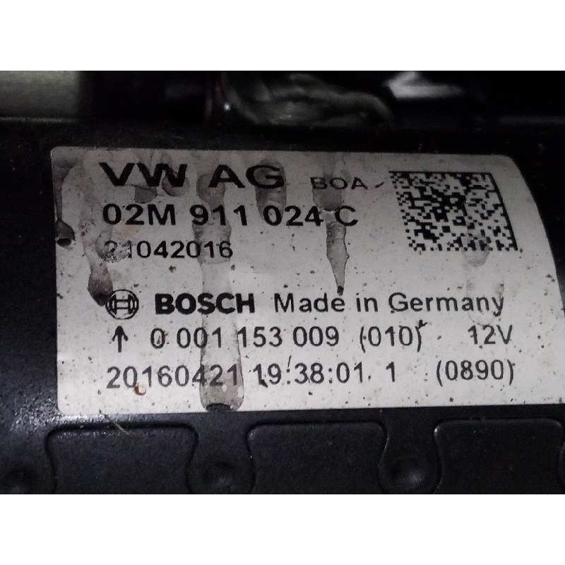 Recambio de motor arranque para volkswagen scirocco (138) r-line bmt referencia OEM IAM 02M911024C  P3-B7-8-3
