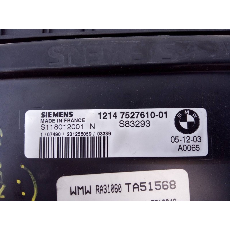 Recambio de centralita motor uce para mini mini (r50,r53) one referencia OEM IAM 7540904 S118012001N E3-A2-35-3