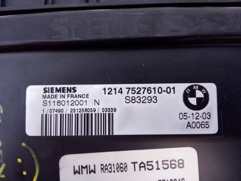 Recambio de centralita motor uce para mini mini (r50,r53) one referencia OEM IAM 7540904 S118012001N E3-A2-35-3
