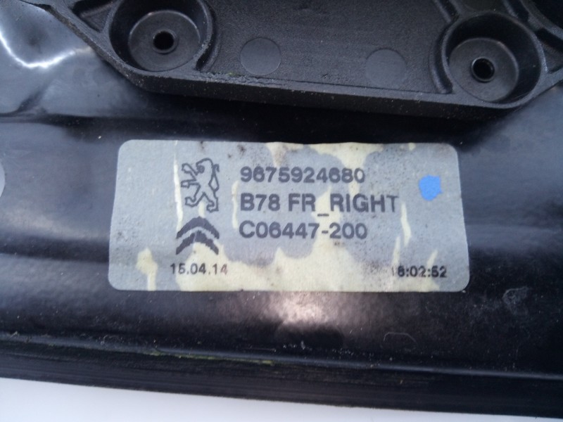 Recambio de elevalunas delantero derecho para citroën c4 grand picasso attraction referencia OEM IAM 9675924680  E1-A4-12-2