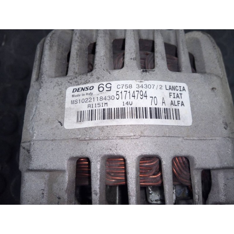 Recambio de alternador para fiat nuova 500 (150) sport referencia OEM IAM 51714794 C75834307 P3-A5-18-3