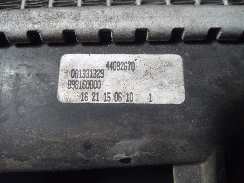 Recambio de radiador agua para opel corsa d cosmo referencia OEM IAM 44092670 898160000 P2-B6-9