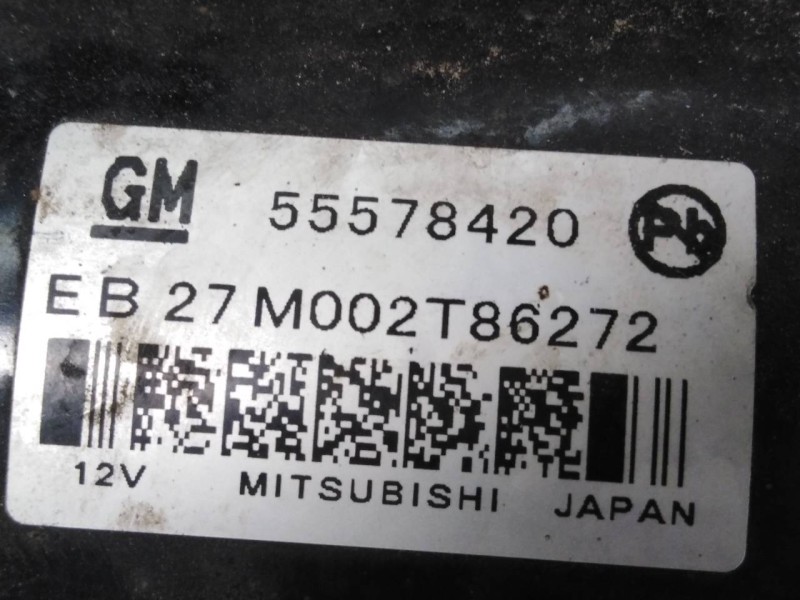 Recambio de motor arranque para opel mokka selective referencia OEM IAM 55578420 M002T86272 P3-B8-5-3