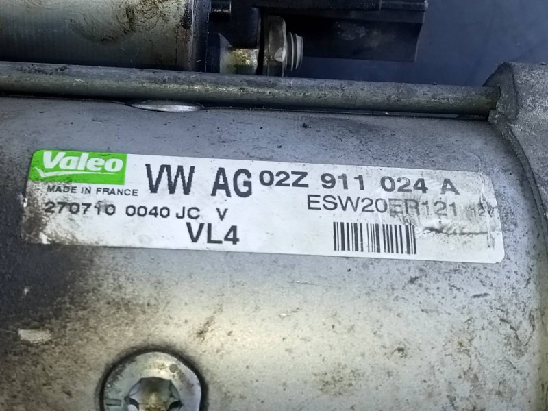Recambio de motor arranque para audi a1 (8x) ambition referencia OEM IAM 02Z911024A  P3-B8-8-3