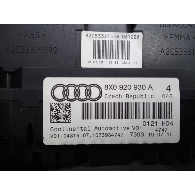 Recambio de cuadro instrumentos para audi a1 (8x) ambition referencia OEM IAM 8X0920930A  E2-A1-20-3