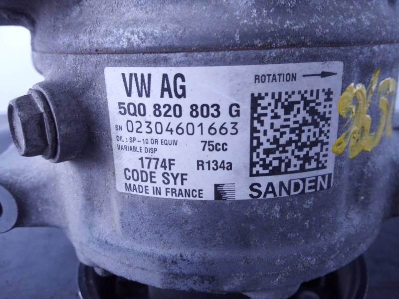 Recambio de compresor aire acondicionado para seat ibiza (6p1) fr referencia OEM IAM 5Q0820803G 02304601663 P3-B2-23-4