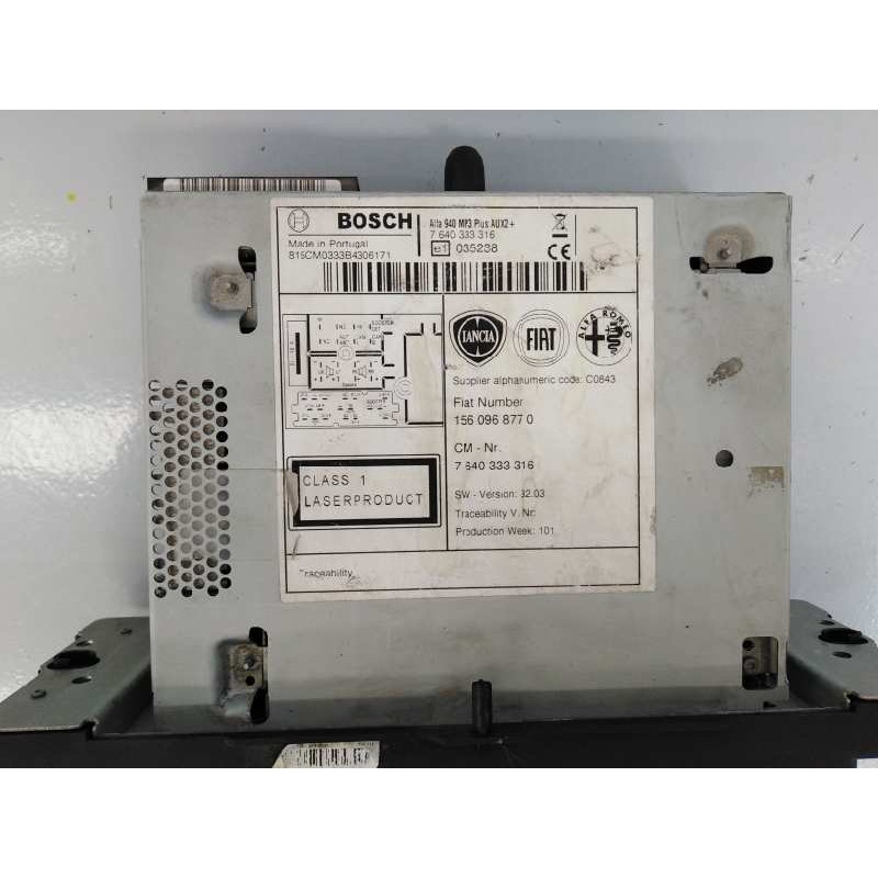 Recambio de sistema audio / radio cd para alfa romeo giulietta (191) referencia OEM IAM 1560968770 7640333316 E3-A4-17-4