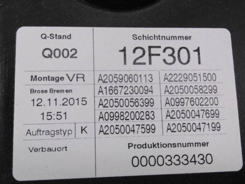 Recambio de elevalunas delantero derecho para mercedes-benz clase glc (w253) glc 250 d 4matic (253.909) referencia OEM IAM 25372