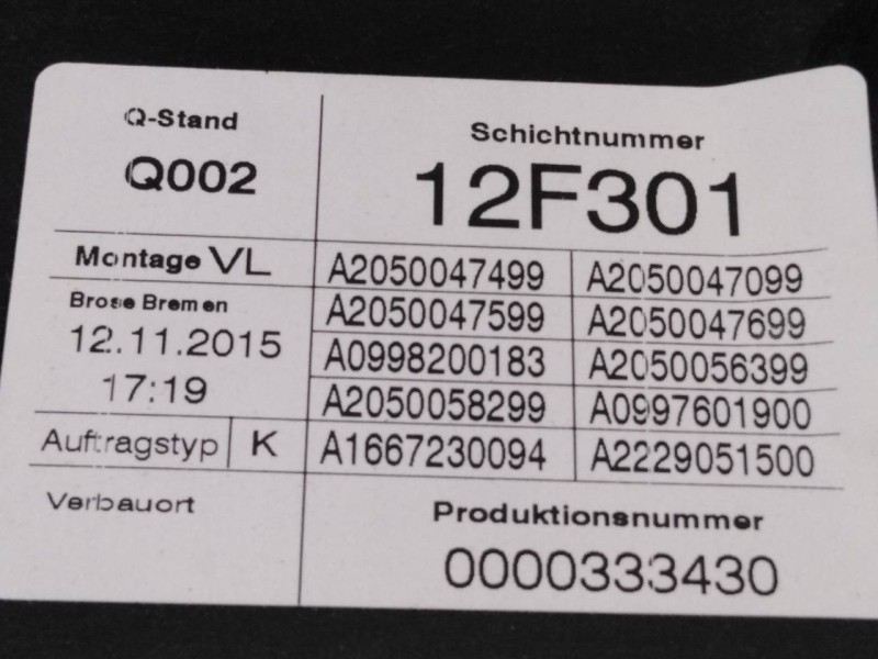 Recambio de elevalunas delantero izquierdo para mercedes-benz clase glc (w253) glc 250 d 4matic (253.909) referencia OEM IAM A20